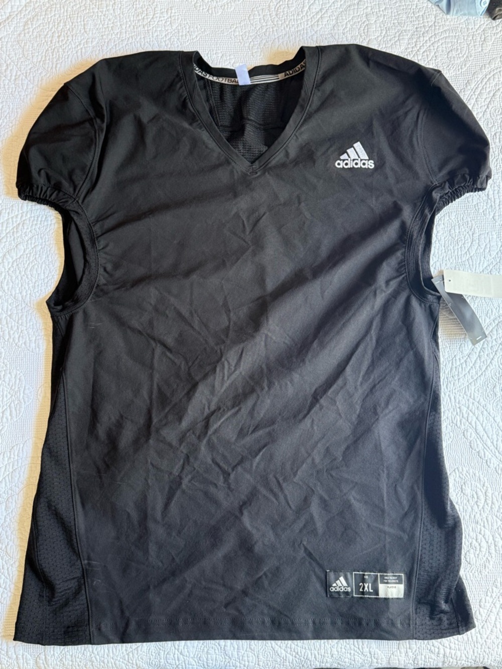 Adidas Black Football Jersey 2XL NWT Athletic Shirt - Picture 1 of 6